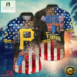 MLB Pittsburgh Pirates Fireworks Celebration Hawaiian Shirt