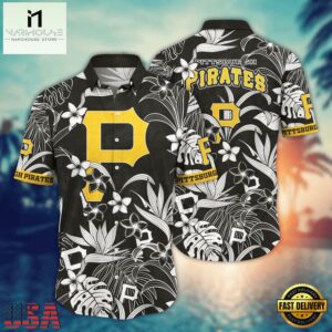 MLB Pittsburgh Pirates Jungle Floral Hawaiian Shirt