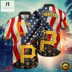 MLB Pittsburgh Pirates Stars And Stripes Hawaiian Shirt