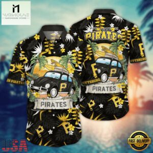 MLB Pittsburgh Pirates Surf Adventure Hawaiian Shirt