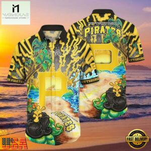 MLB Pittsburgh Pirates Wavefront Hot Summer Aloha Shirt Oceanic Vibes