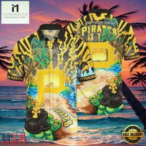 MLB Pittsburgh Pirates Wavefront Hot Summer Aloha Shirt Oceanic Vibes