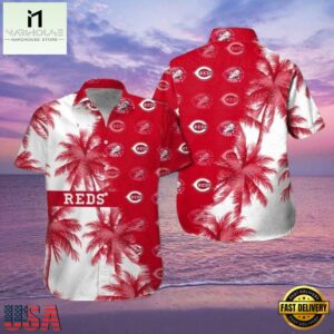 MLB Red Hot Palms Cincinnati Reds Hot Summer Aloha Shirt Summer Vibes