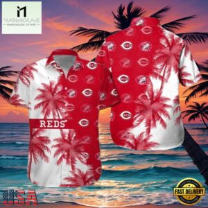 MLB Red Hot Palms Cincinnati Reds Hot Summer Aloha Shirt Summer Vibes