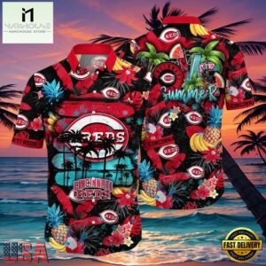 MLB Reds Summer Vibes Tropical Cincinnati Reds Hot Summer Hawaiian Shirt