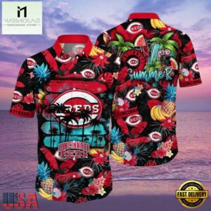 MLB Reds Summer Vibes Tropical Cincinnati Reds Hot Summer Hawaiian Shirt