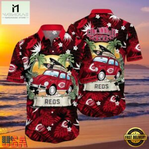 MLB Retro Roadster Reds Fan Cincinnati Reds Hot Summer Hawaiian Shirt