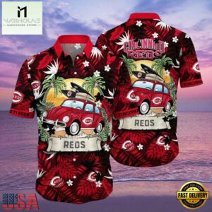 MLB Retro Roadster Reds Fan Cincinnati Reds Hot Summer Hawaiian Shirt
