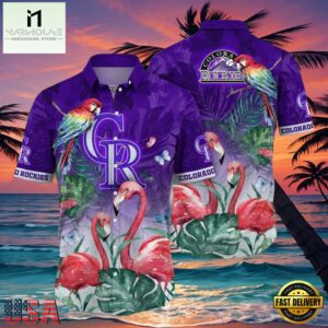 MLB Rockies Fauna And Flora Colorado Tropical Birds Hot Summer Aloha Shirt