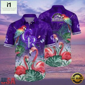 MLB Rockies Fauna And Flora Colorado Tropical Birds Hot Summer Aloha Shirt