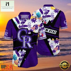MLB Rockies Purple Passion Fruit And Floral Hot Summer Aloha Shirt , Hot Summer 2025 Hawaiian Shirts 6 MLB Rockies Purple Passion Fruit And Floral Hot Summer Aloha Shirt