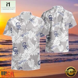 MLB Rockies Silver Leaf Elegance Hot Summer Aloha Shirt , Hot Summer 2025 Hawaiian Shirts 6 MLB Rockies Silver Leaf Elegance Hot Summer Aloha Shirt