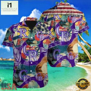 MLB Rockies Vibrant Tropical Mix Hot Summer Hawaiian Shirt
