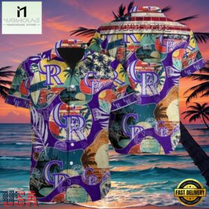 MLB Rockies Vibrant Tropical Mix Hot Summer Hawaiian Shirt