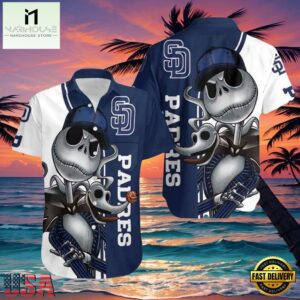 MLB San Diego Padres Aloha Hawaiian Shirt With Jack Skellington And Zero Graphic.jpg 1Group