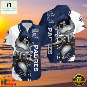 MLB San Diego Padres Aloha Hawaiian Shirt With Jack Skellington And Zero Graphic New Design 6 MLB San Diego Padres Aloha Hawaiian Shirt With Jack Skellington And Zero Graphic.jpg 1Group