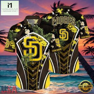 MLB San Diego Padres Flower Tropical Style Hot Trending Hawaiian Button Down Shirt
