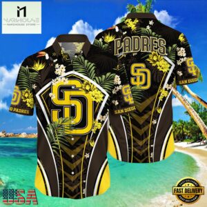 MLB San Diego Padres Flower Tropical Style Hot Trending Hawaiian Button Down Shirt