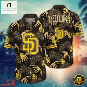 MLB San Diego Padres Midnight Tropics Hawaiian Shirt