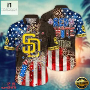 MLB San Diego Padres Red, White And Wild Hawaiian Shirt