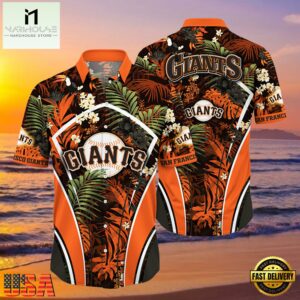 MLB San Francisco Giants Flower Tropical Style Hot Trending Hawaiian Button Down Shirt