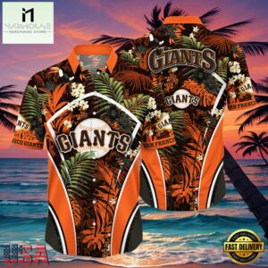 MLB San Francisco Giants Flower Tropical Style Hot Trending Hawaiian Button Down Shirt