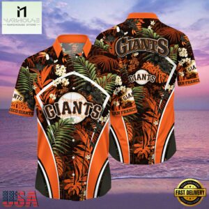 MLB San Francisco Giants Flower Tropical Style Hot Trending Hawaiian Button Down Shirt