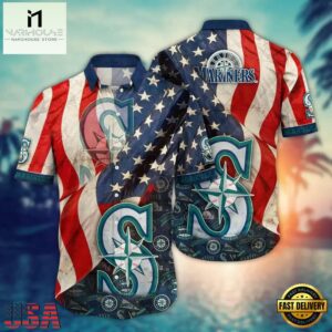 MLB Seattle Mariners Flower Design Hawaiian Shirts