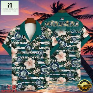 MLB Seattle Mariners Flower Tropical Style Hot Trending Hawaiian Button Down Shirt