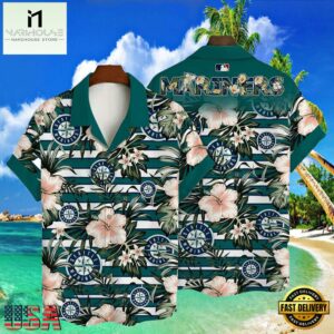 MLB Seattle Mariners Flower Tropical Style Hot Trending Hawaiian Button Down Shirt