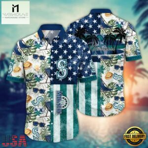 MLB Seattle Mariners Team Logo Summer Hawaiian Shirts