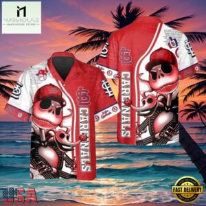 MLB St. Louis Cardinals Aloha Shirt Featuring Jack Skellington Design.jpg 1Group