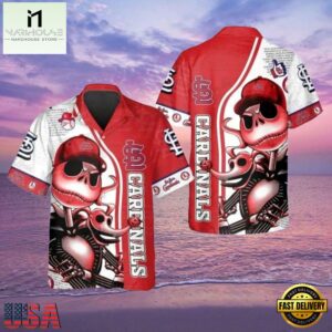 MLB St. Louis Cardinals Aloha Shirt Featuring Jack Skellington Design.jpg 1Group