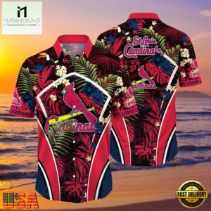 MLB St. Louis Cardinals Flower Tropical Style Hot Trending Hawaiian Button Down Shirt