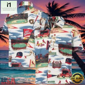 MLB St. Louis Cardinals Stadium Graphic Aloha Hawaiian Shirt.jpg 1Group