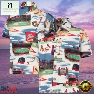 MLB St. Louis Cardinals Stadium Graphic Aloha Hawaiian Shirt.jpg 1Group