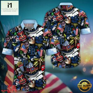MLB Tampa Bay Rays Americana Tiki Hawaiian Shirt