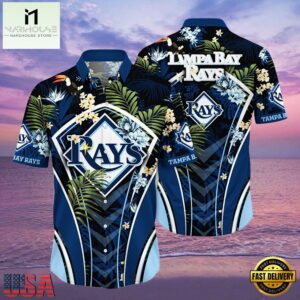 MLB Tampa Bay Rays Flower Tropical Style Hot Trending Hawaiian Button Down Shirt