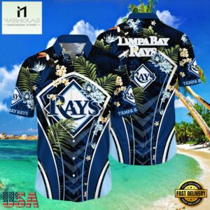MLB Tampa Bay Rays Flower Tropical Style Hot Trending Hawaiian Button Down Shirt