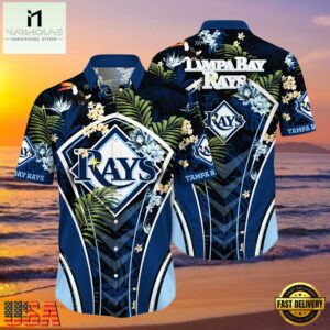 MLB Tampa Bay Rays Flower Tropical Style Hot Trending Hawaiian Button Down Shirt - MLB Fan Gifts 6 MLB Tampa Bay Rays Flower Tropical Style Hot Trending Hawaiian Button Down Shirt