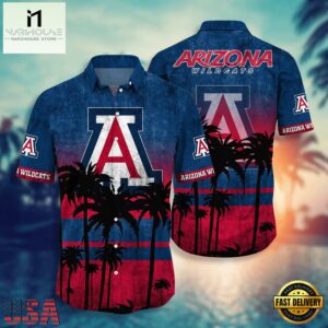 NCAA Arizona Wildcats Palm Tree Tropical Summer Beach Hawaiian Shirt