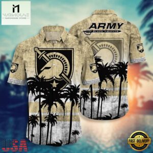 NCAA Army Black Knights Palm Tree Tropical Summer Beach Hawaiian Shirt