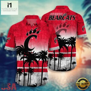 NCAA Cincinnati Bearcats Palm Tree Tropical Summer Beach Hawaiian Shirt