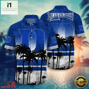 NCAA Duke Blue Devils Palm Tree Tropical Summer Beach Hawaiian Shirt