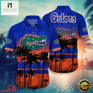 NCAA Florida Gators Palm Tree Tropical Summer Beach Hawaiian Shirt