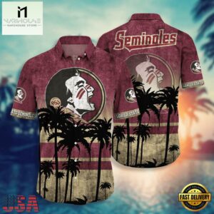 NCAA Florida State Seminoles Palm Tree Tropical Summer Beach Hawaiian Shirt