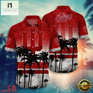 NCAA Indiana Hoosiers Palm Tree Tropical Summer Beach Hawaiian Shirt