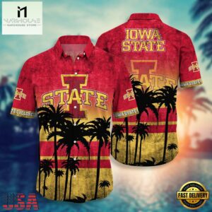 NCAA Iowa State Cyclones Palm Tree Tropical Summer Beach Hawaiian Shirt
