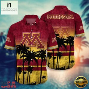 NCAA Minnesota Golden Gophers Palm Tree Tropical Summer Beach Hawaiian Shirt
