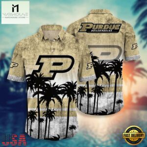 NCAA Purdue Boilermakers Palm Tree Tropical Summer Beach Hawaiian Shirt